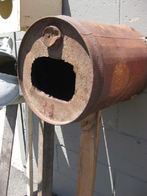 POST BOX, Rusted Drum No. 31